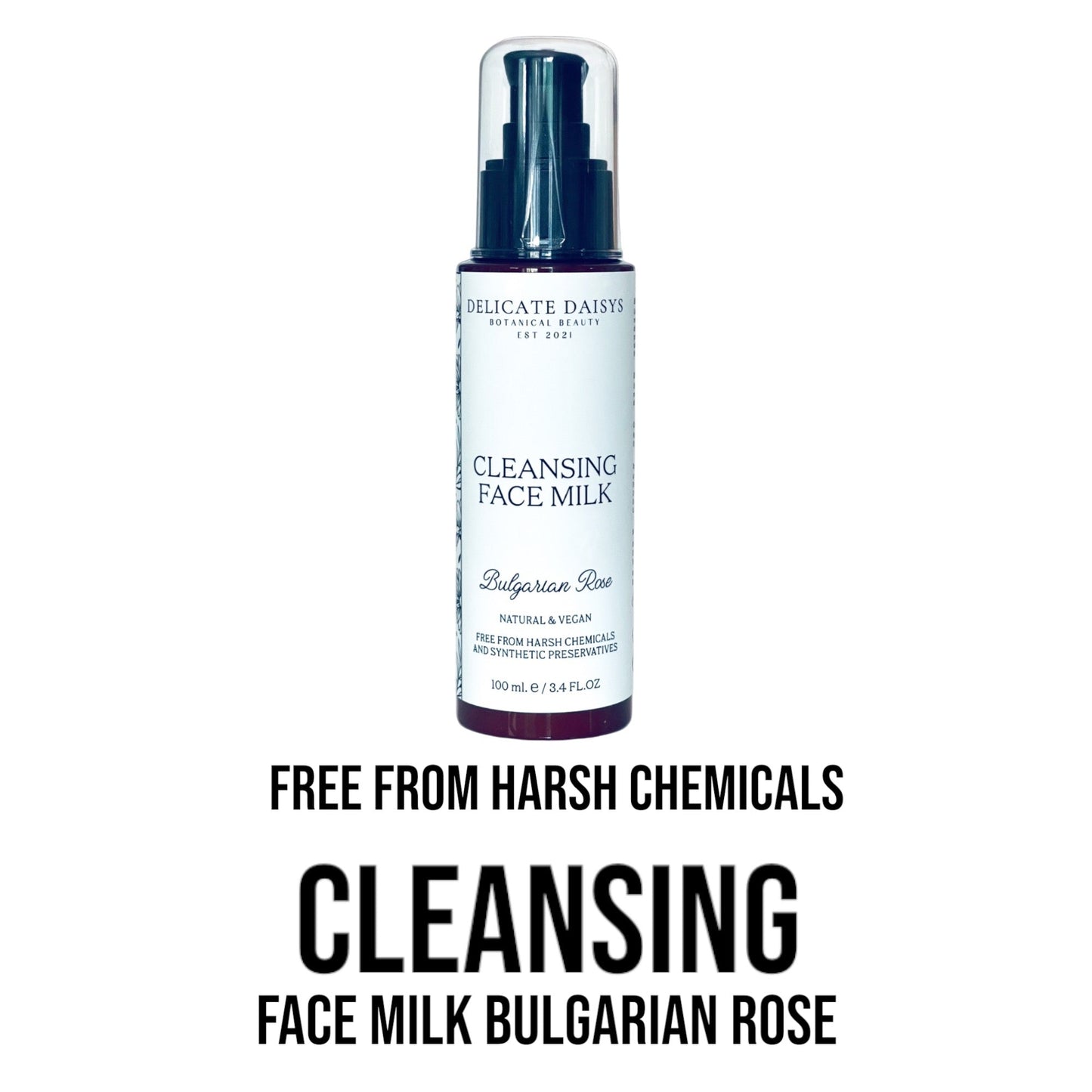 Cleansing Face Milk Bulgarian Rose - Delicate Daisys Botanical Beauty