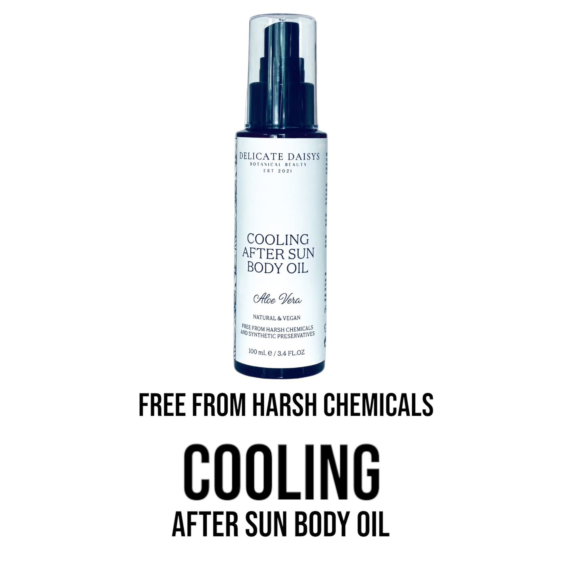 Cooling After Sun Body Oil Aloe Vera - Delicate Daisys Botanical Beauty