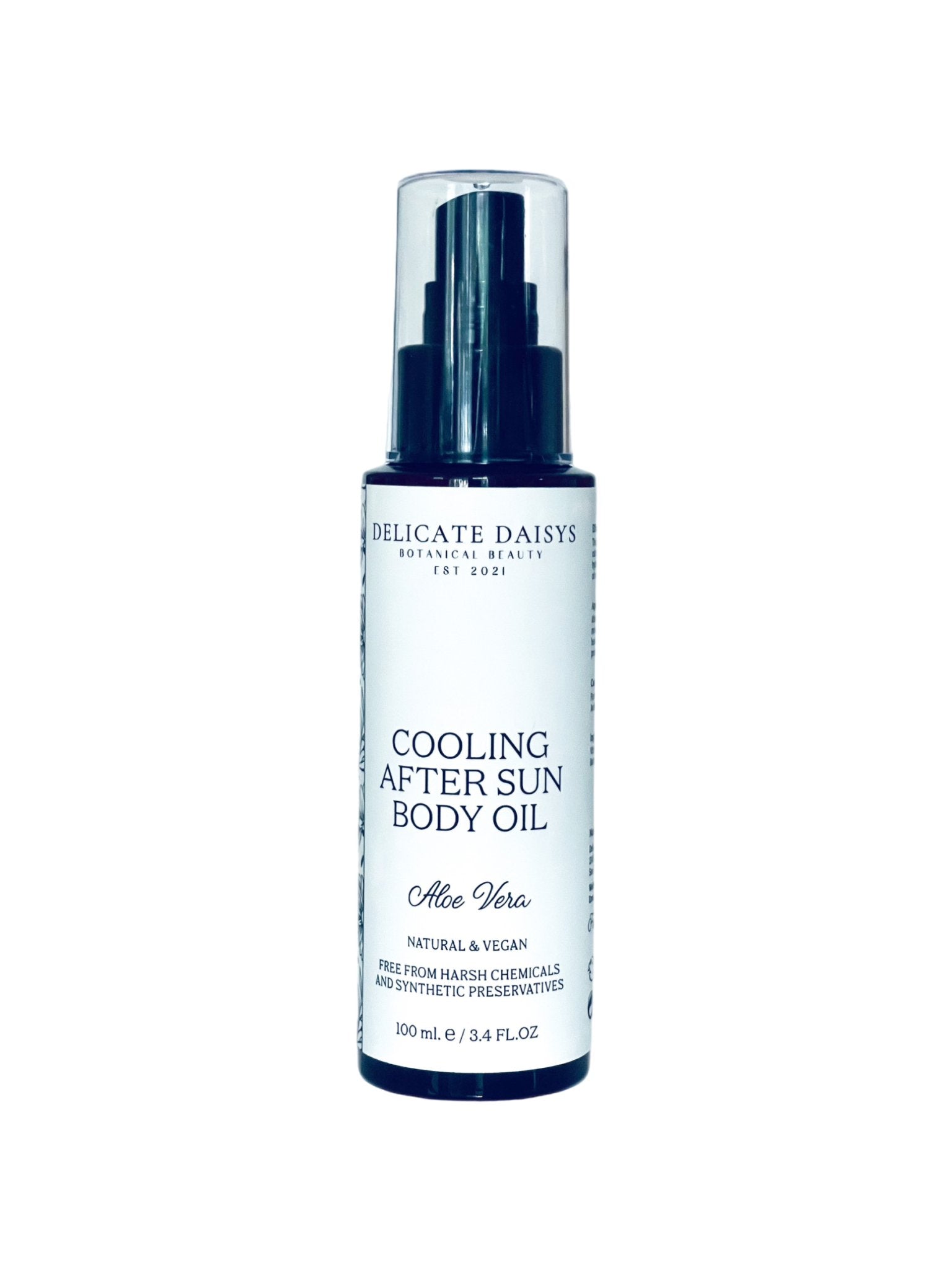 Cooling After Sun Body Oil Aloe Vera - Delicate Daisys Botanical Beauty