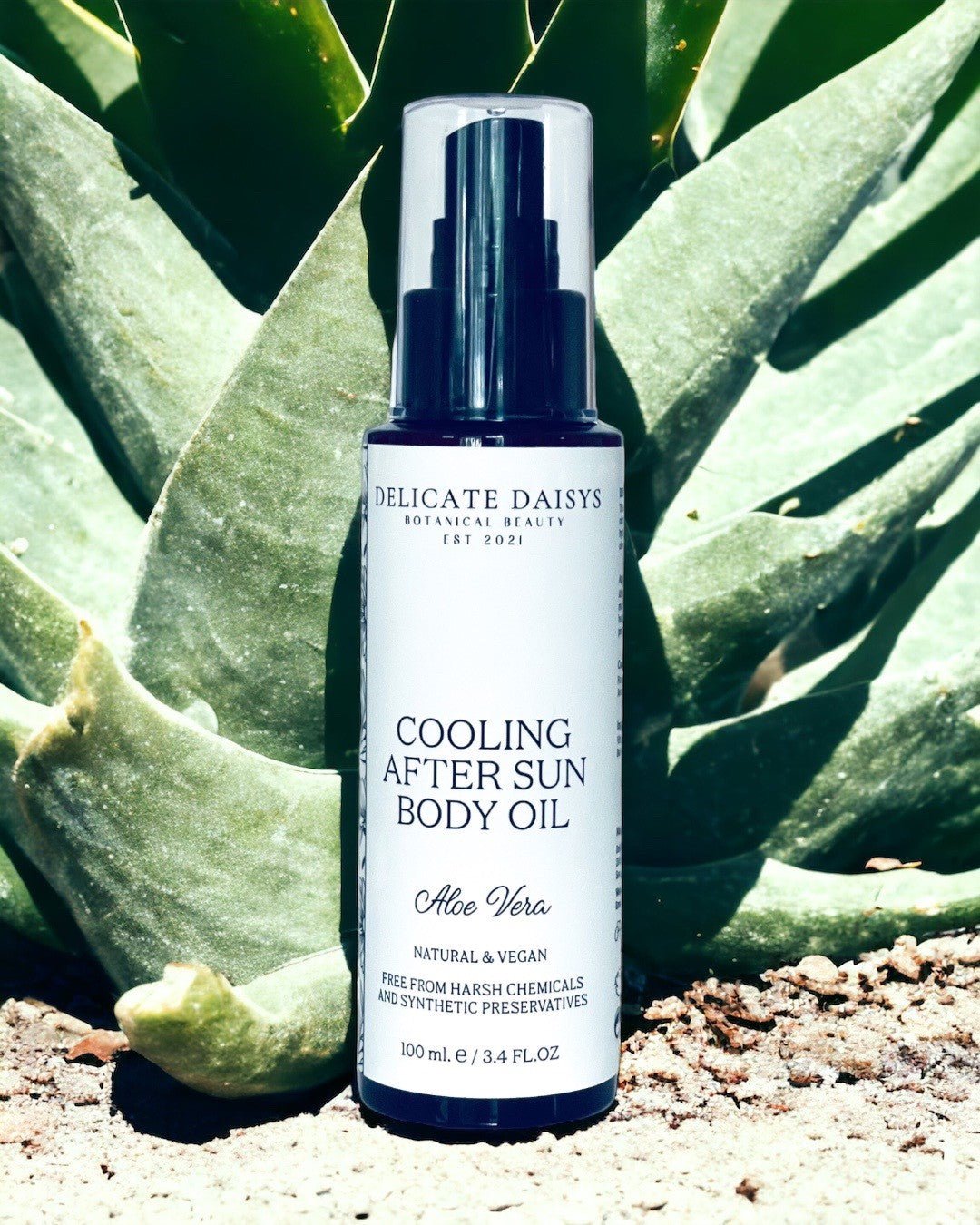 Cooling After Sun Body Oil Aloe Vera - Delicate Daisys Botanical Beauty