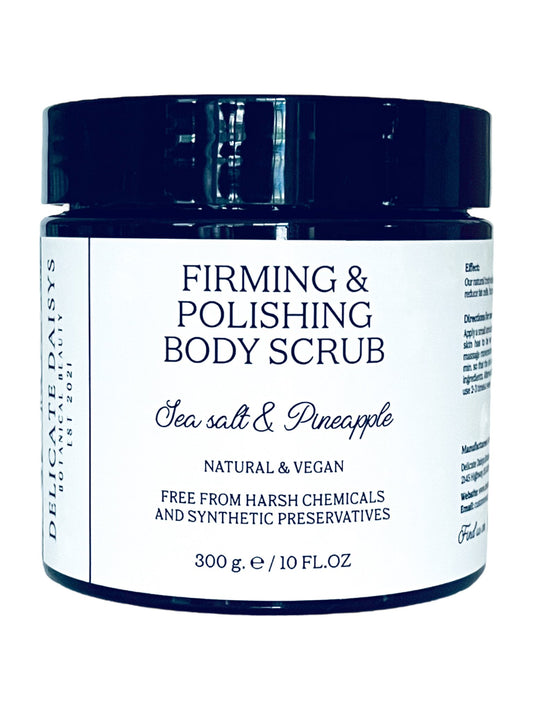 Firming & Polishing Body Scrub Sea Salt & Pineapple - Delicate Daisys Botanical Beauty