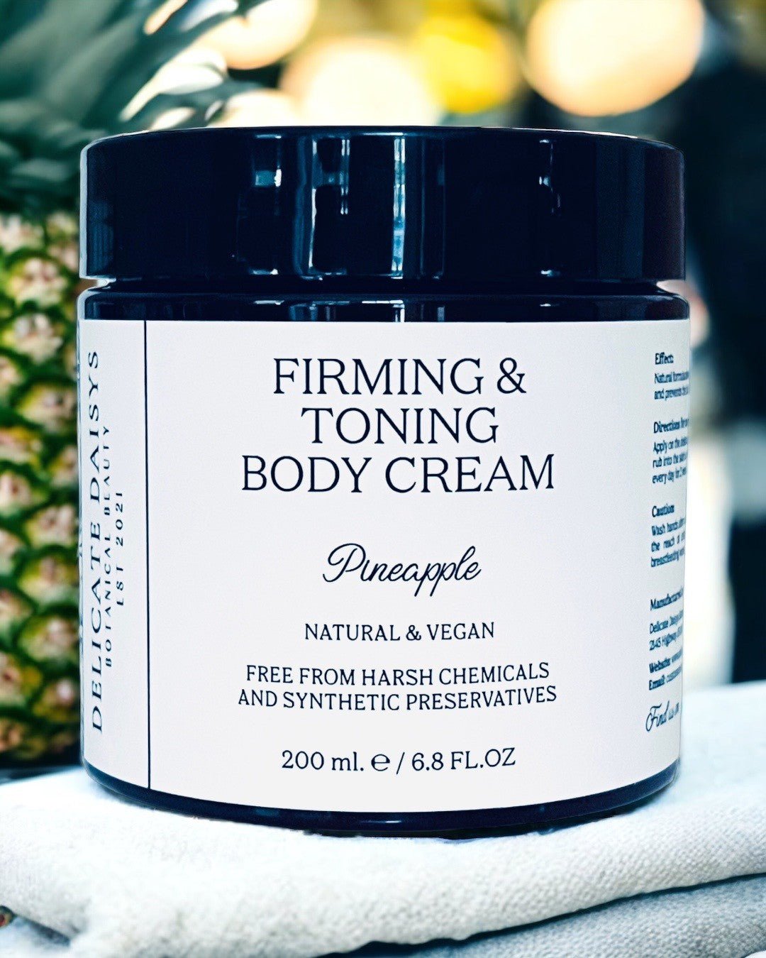 Firming & Toning Body Cream Pineapple & Retinol - Delicate Daisys Botanical Beauty