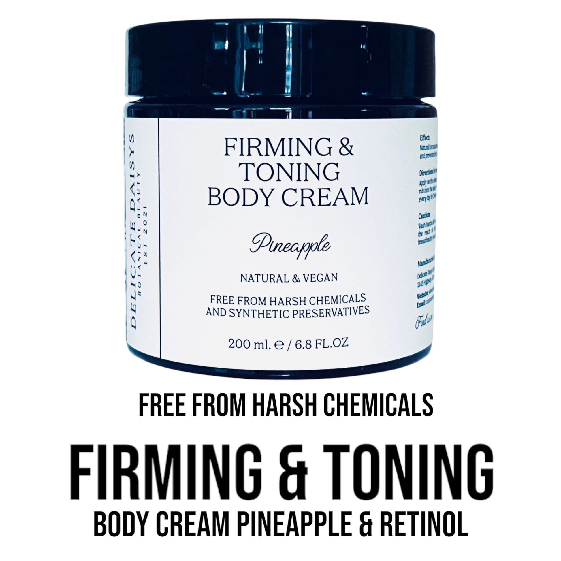 Firming & Toning Body Cream Pineapple & Retinol - Delicate Daisys Botanical Beauty