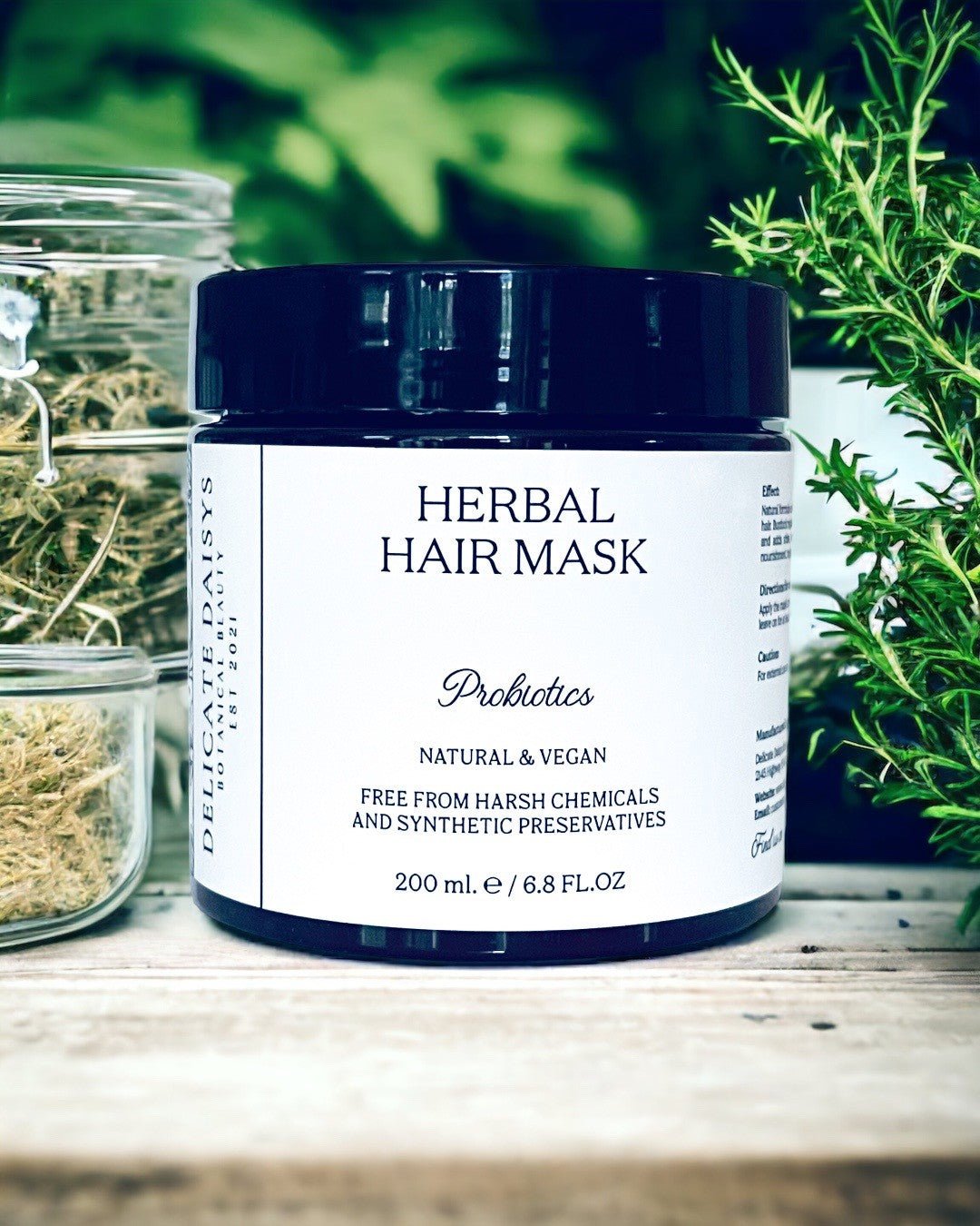 Herbal Hair Mask Probiotics - Delicate Daisys Botanical Beauty