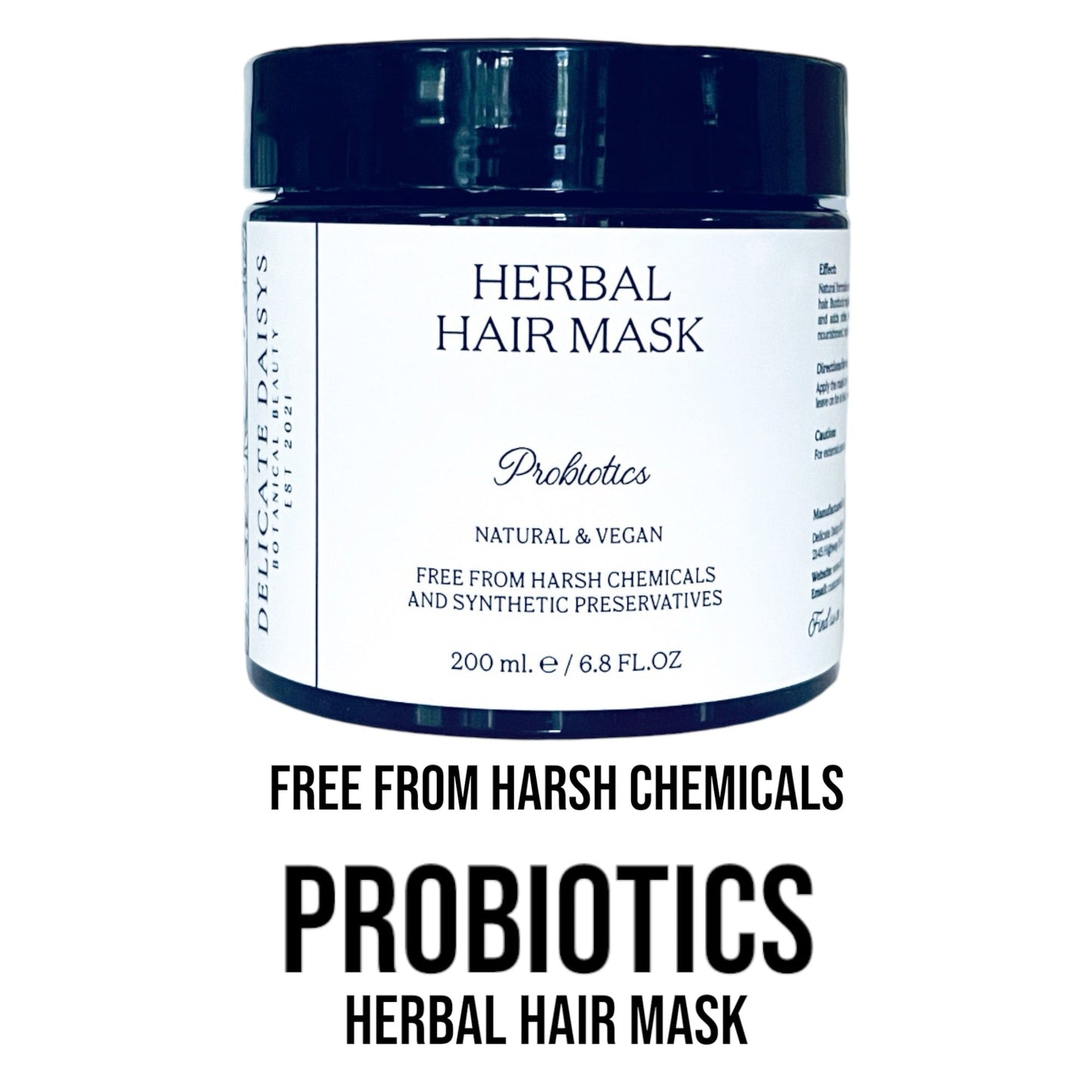 Herbal Hair Mask Probiotics - Delicate Daisys Botanical Beauty