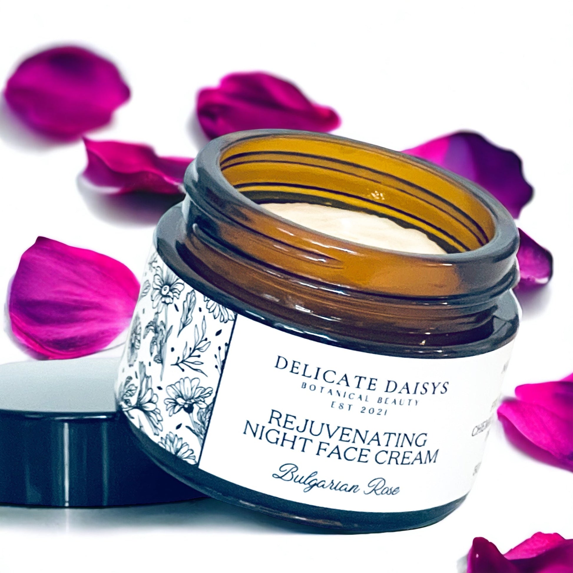 Rejuvenating Night Face Cream Bulgarian Rose - Delicate Daisys Botanical Beauty