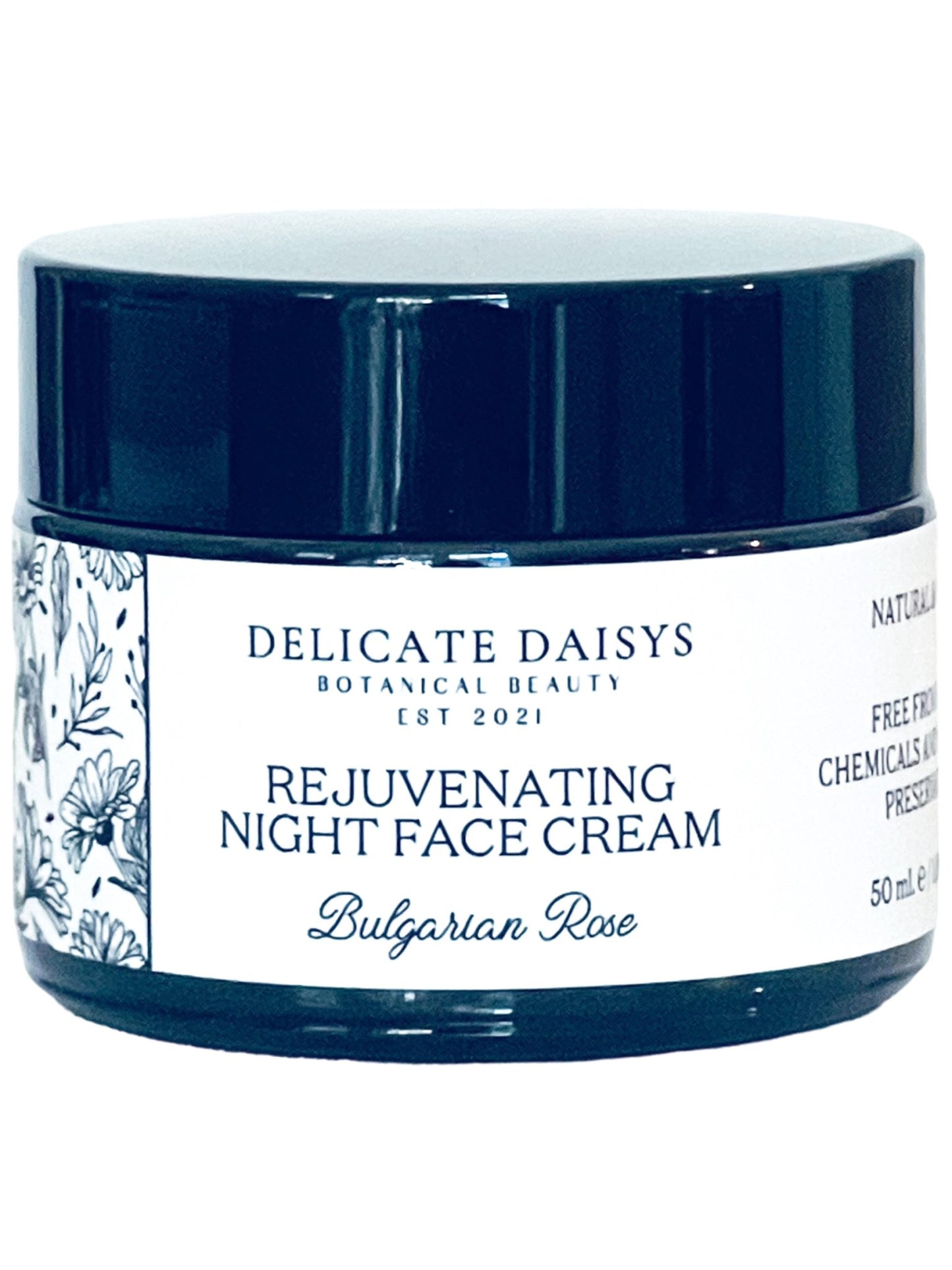 Rejuvenating Night Face Cream Bulgarian Rose - Delicate Daisys Botanical Beauty